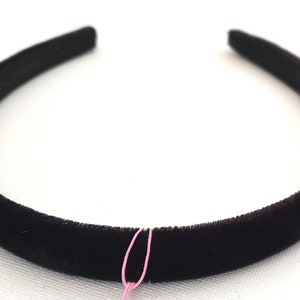 1.5cm wide Black velvet fabric aliceband headband women fashion winter