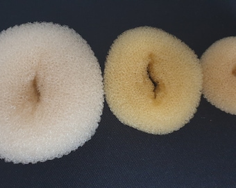 Blonde Hair Bun Former Foam Donut Shaper | French Twist Ring, Small, Medium, Large for Women