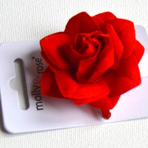 Small red rose beak clip hair clip wedding festivals valentines day races UK