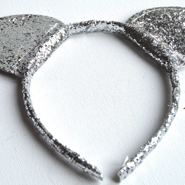 Glitter cat ears aliceband headband party hen do fancy dress costume