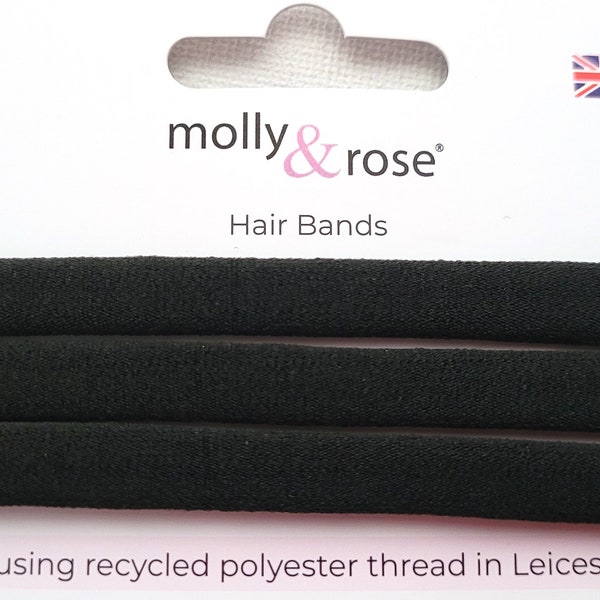 3 Pack large 7cm recycled polyester jersey elastic bobbles hair fashion UK