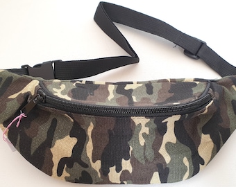 Camouflage bum bag fanny pack summer accessory adults zip buckle belt army