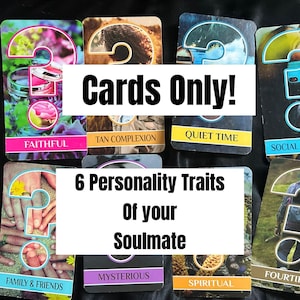 Traços de personalidade da alma gêmea, somente cartas, no mesmo dia