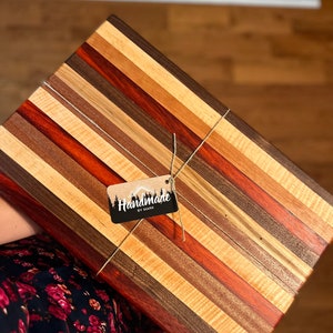 Hardwood Striped Cutting Board/Serving Tray