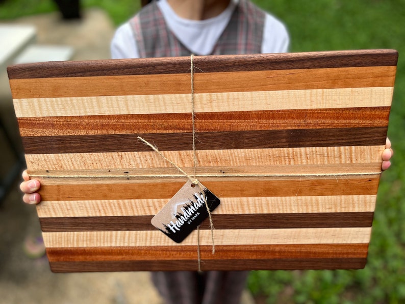 Handmade Hardwood Cutting Board/Serving Tray. image 1