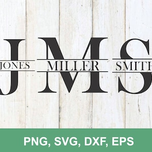 Download Split Monogram Svg Etsy