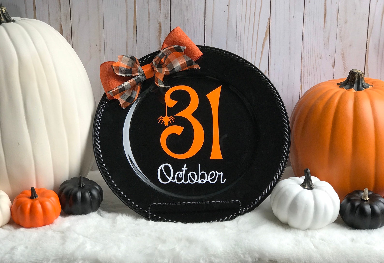 Halloween Decorative Charger Plates Halloween Decorations Etsy