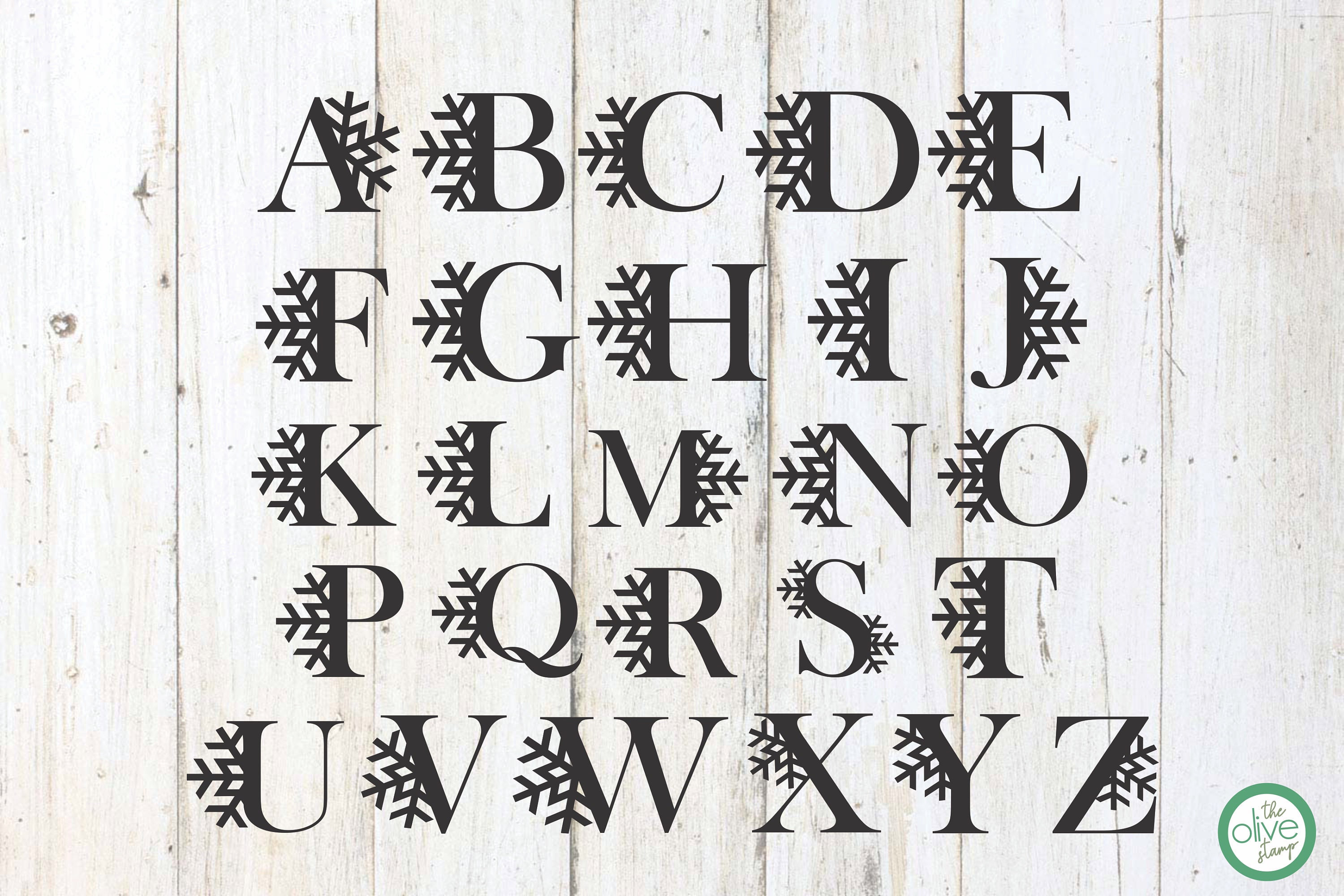 Christmas Alphabet Font (Letters, Patterns with Snow) – DIY Projects,  Patterns, Monograms, Designs, Templates
