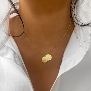 14 k gold filled necklace with friendship circles