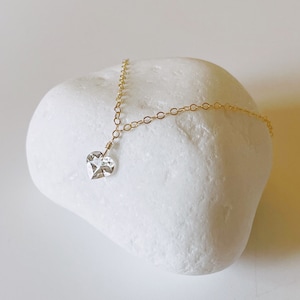 Bergkristall Herz Kette, 9 Karat Gold, Gold filled, Roségold filled, Sterling Silber