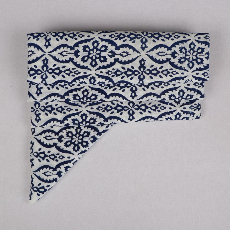 Hand Block Print Dress Material Indian Fabric Indian Hand Block Print Fabric Hand Block Print Fabric Sanganeri Print Fabric