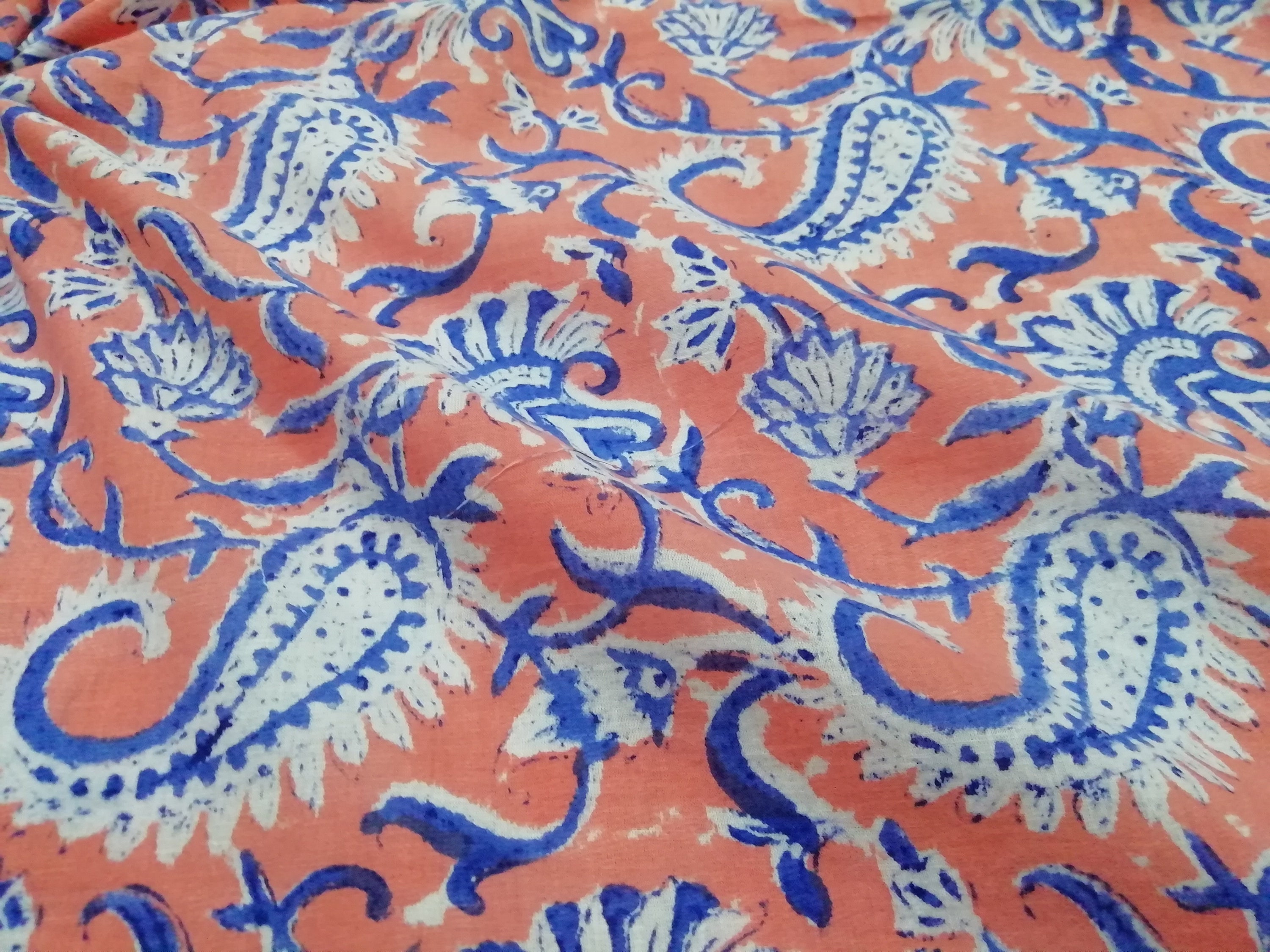 Block Print Fabric Block Print Cotton Fabric Indian Fabric Etsy
