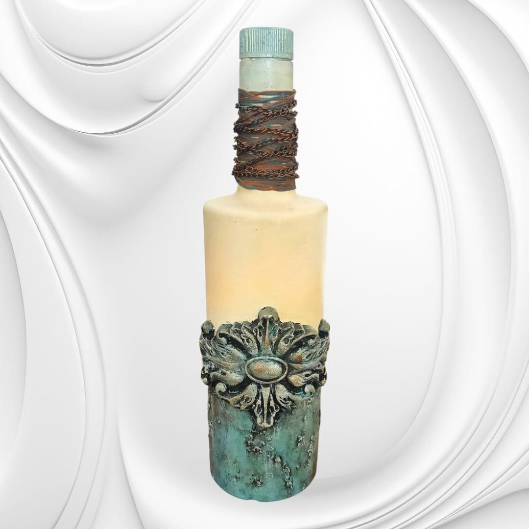 Hand Painted Vintage Bottle Decor Old Whiskey Bottle for Bar ...