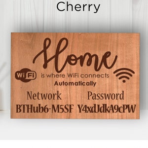 Personalised Wooden Plaque Home Wifi Sign