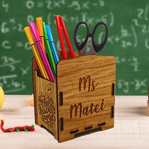 Pencil Pot organiser for Teachers / Teacher Gift / End of Term Gift / Teacher Appreciation gift Add Personalised Pen