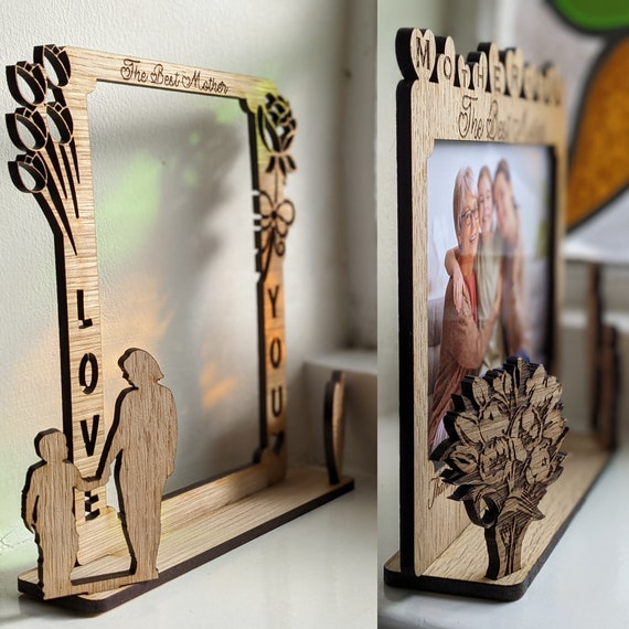 3D Mother's Day Photo Frame Fully Personalisable With Two Inserts