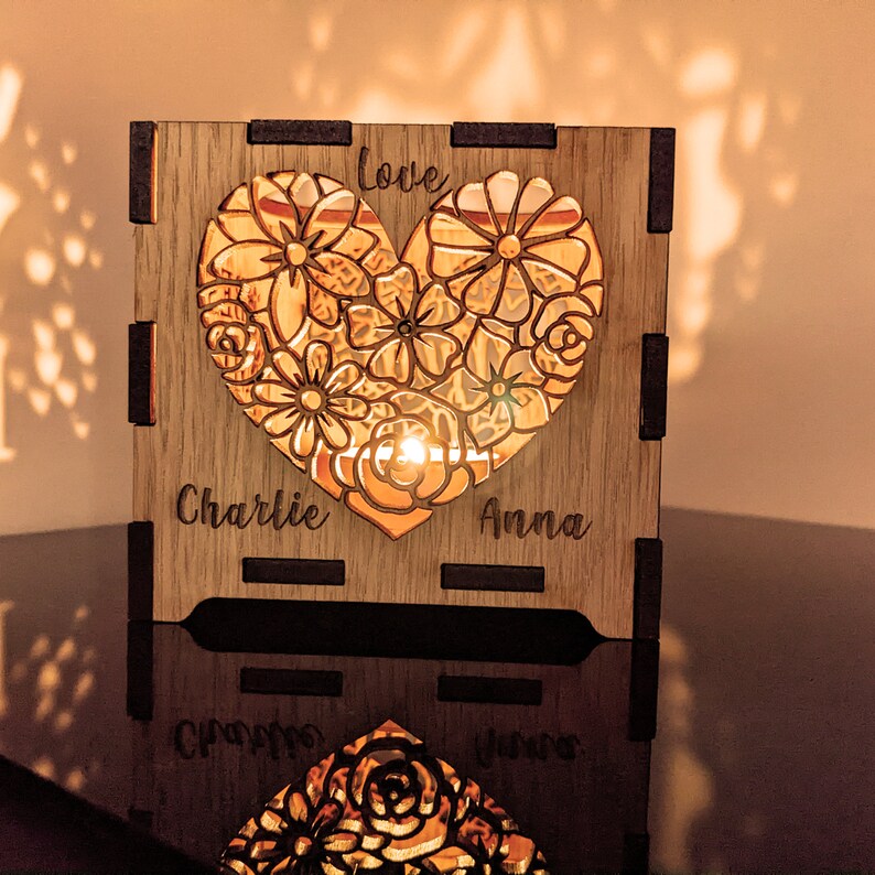 Personalised Wooden Lantern Box / Candle Holder / Stationary Etsy