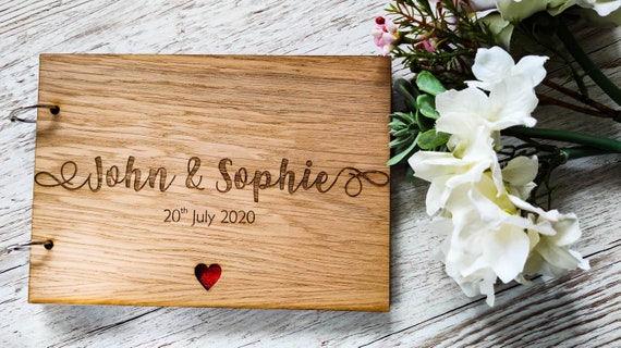 Personalizzato Matrimonio Segno In Legno Rustico Libro Degli