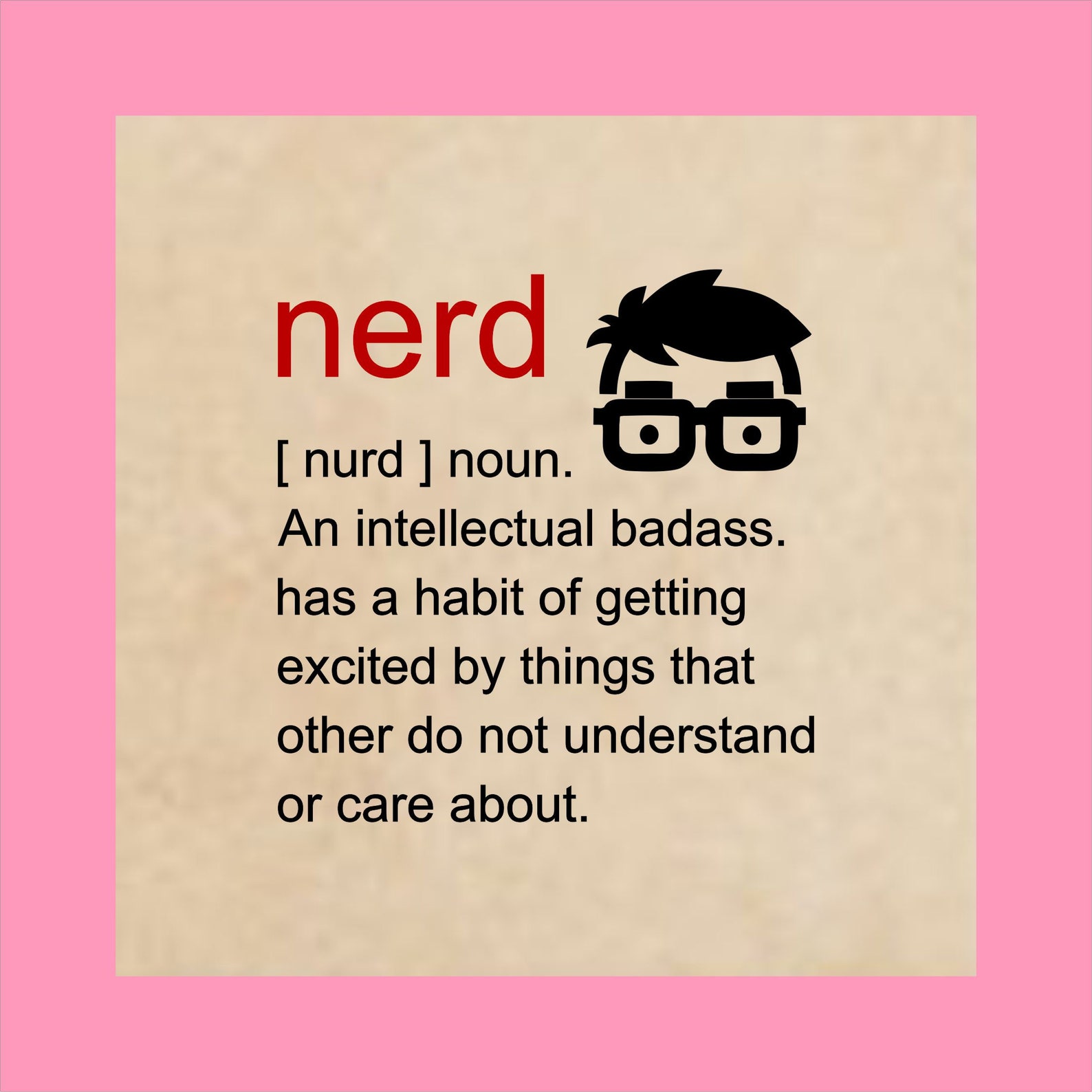 Nerd funny definition engraved ceramic tile personalized Etsy