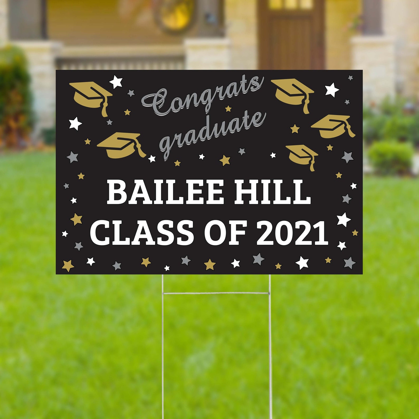 Custom Graduation Lawn Sign Graduation Decoration Yard Sign Etsy
