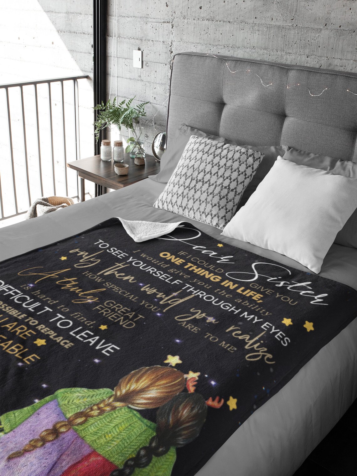 Custom To My Sister Blanket Personalized Blanket Christmas Etsy