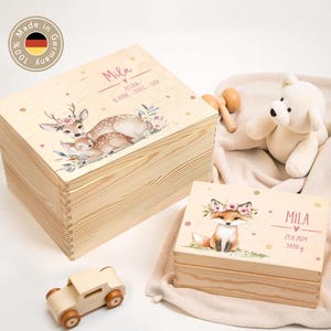 Personalized baby memory box, memory box, birth gift, christening gift, baby memory box, wooden birth box XHL1141