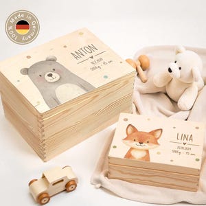 Personalized memory box, baby memory box, birth gift, christening gift, baby memory box, wooden box birth XHL1139