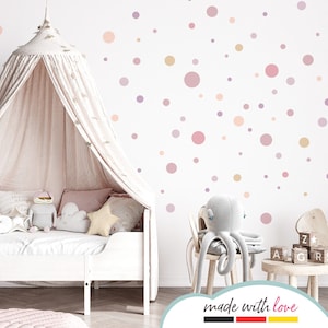 Dots Set 120 Pieces Wall Stickers for Children&#39;s Room Circles Adhesive Dots Old Pink Wall Decal Baby Room Wall Sticker Self-Adhesive DL909