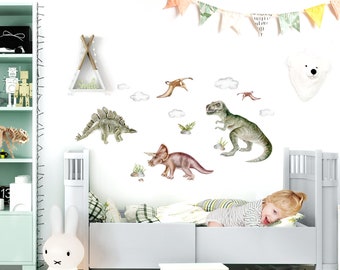 Wandsticker Dinosaurier Aufkleber T-Rex Wandaufkleber Flugsaurier Wandtattoo Deko Bild Sticker Kinderzimmer Junge DL598