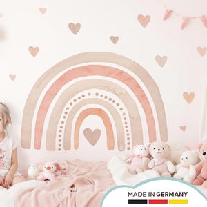 Wall sticker rainbow with hearts wall sticker for children's room large wall sticker for baby room self-adhesive wall decoration DL5007