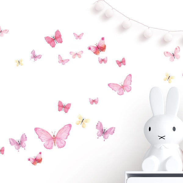 Wall Decal Girl's Room Butterflies Stickers Children's Room Girls Wall Sticker Baby Baby Baby Room pink pink DL605