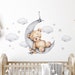 Wandtattoo Bär Auf Dem Mond – Süße Deko Fürs Kinderzimmer, Abziehbar & Rückstandsfrei