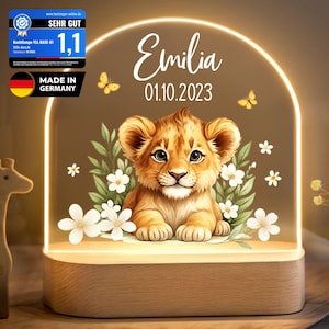 Veilleuse personnalisée, cadeau de baptême, cadeau de naissance, cadeau de bébé, cadeau d'anniversaire, veilleuse pour chambre d'enfant YLL1073