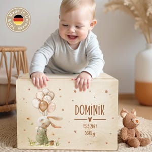 Personalized memory box, baby memory box, baby gift, wooden box birth, christening gift, baby memory box, XHL1089