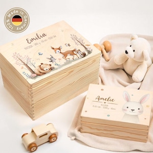 Personalized memory box, baby memory box, baby gift, birth gift, christening gift, wooden box birth XHL1143