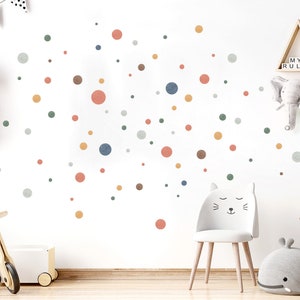 Circles 120 pieces wall stickers for children's rooms wall sticker dots adhesive dots red blue yellow wall sticker dots self-adhesive DL884