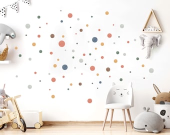 Circles 120 pieces wall stickers for children's rooms wall sticker dots adhesive dots red blue yellow wall sticker dots self-adhesive DL884