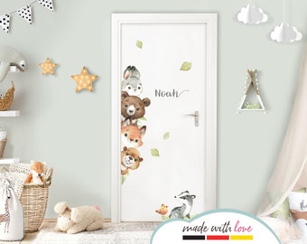 Door sticker forest animals wall stickers for children's rooms wall tattoo door stickers baby rooms wall stickers self-adhesive DL880