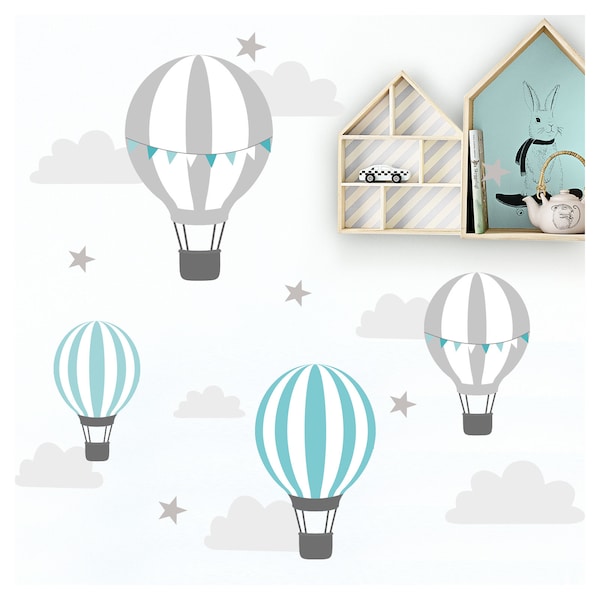 Hot Air Balloon Wall Decal Etsy