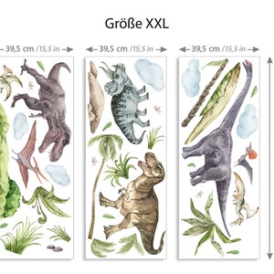 Kit de stickers muraux dinosaures pour chambre d'enfant Autocollant mural animaux DIno pour chambre de bébé Autocollant mural palmier Décoration autocollante DL5014 image 4