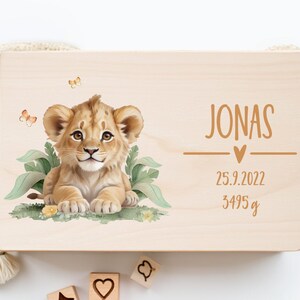 Personalisierte Baby Erinnerungskiste Design - Geschenk zur Geburt, Taufgeschenk, Erinnerungsbox Baby, Namenskiste aus Holz, XHL1008