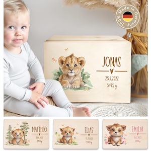 Personalized memory box, baby memory box, baby gift, birth gift, wooden birth box, baby memory box, XHL1092