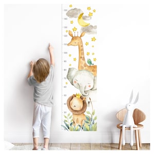 Wall sticker wall stickers for children&#39;s rooms animals measuring stick elephant giraffe wall sticker toddler wall decoration playroom kindergarten DL356