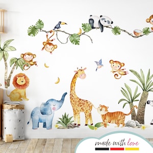 Wall Sticker Safari Animals Wall Decal Children's Room Baby Wall Sticker Decoration DL800