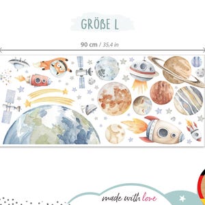 Wall stickers Solar System XXL set Wall decal for children's room Space wall sticker for baby room Planets Stars self-adhesive DL5115 image 3