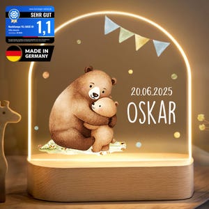 Personalized night lamp, gift for birth, baby gift, christening gift, birthday gift, nursery, children's night light YLL1092
