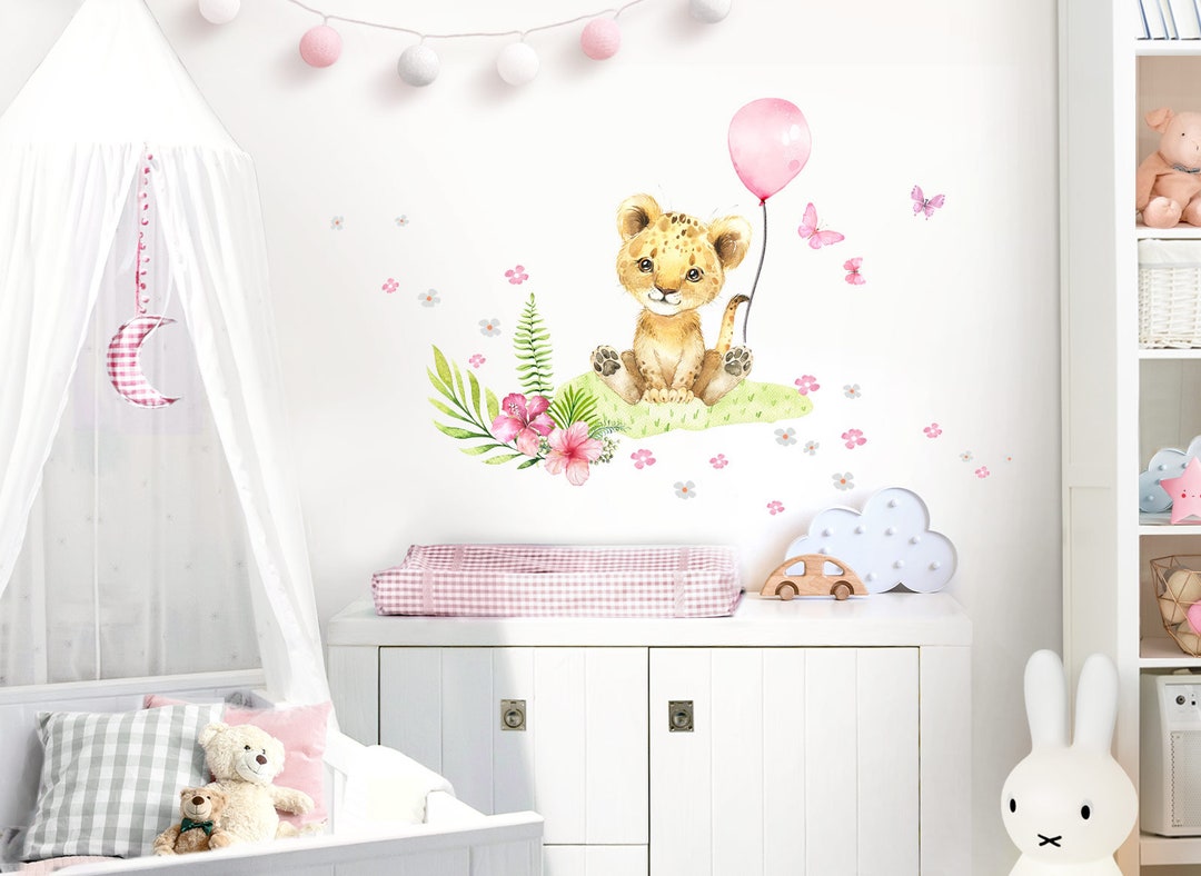 Wall Decal Wall Sticker Children's Room Girl Baby Lion Animals Wall