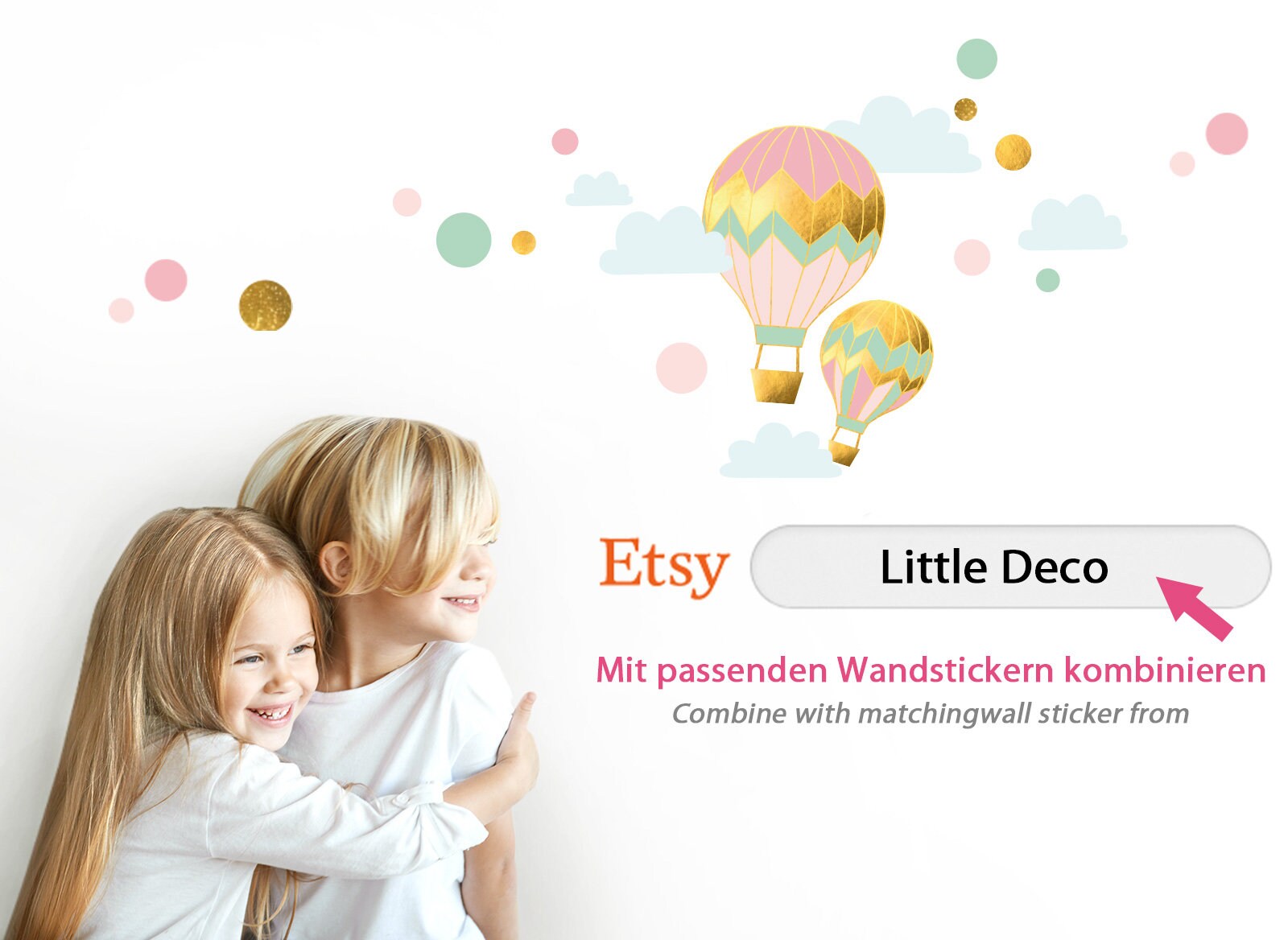artpin® Poster per cameretta dei bambini – foto per cameretta bambini Verde menta grigio per