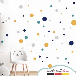 Dots 120 pieces wall stickers circles children&#39;s room wall sticker yellow blue mint baby room wall stickers dots self-adhesive DL904