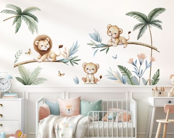 XXL Safari Set Muursticker voor Kinderkamer Jungle Dieren Muursticker voor Babykamer Leeuwentak Muursticker Decoratie Zelfklevend DL5030